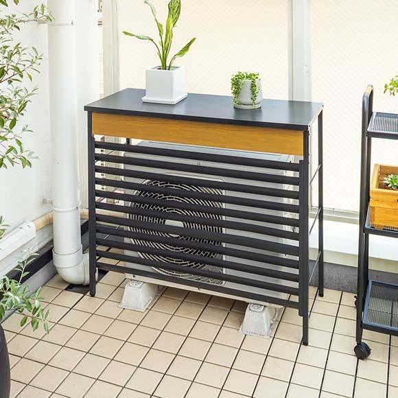 59195400 美WOOD 室外機カバー ナチュラルウッド