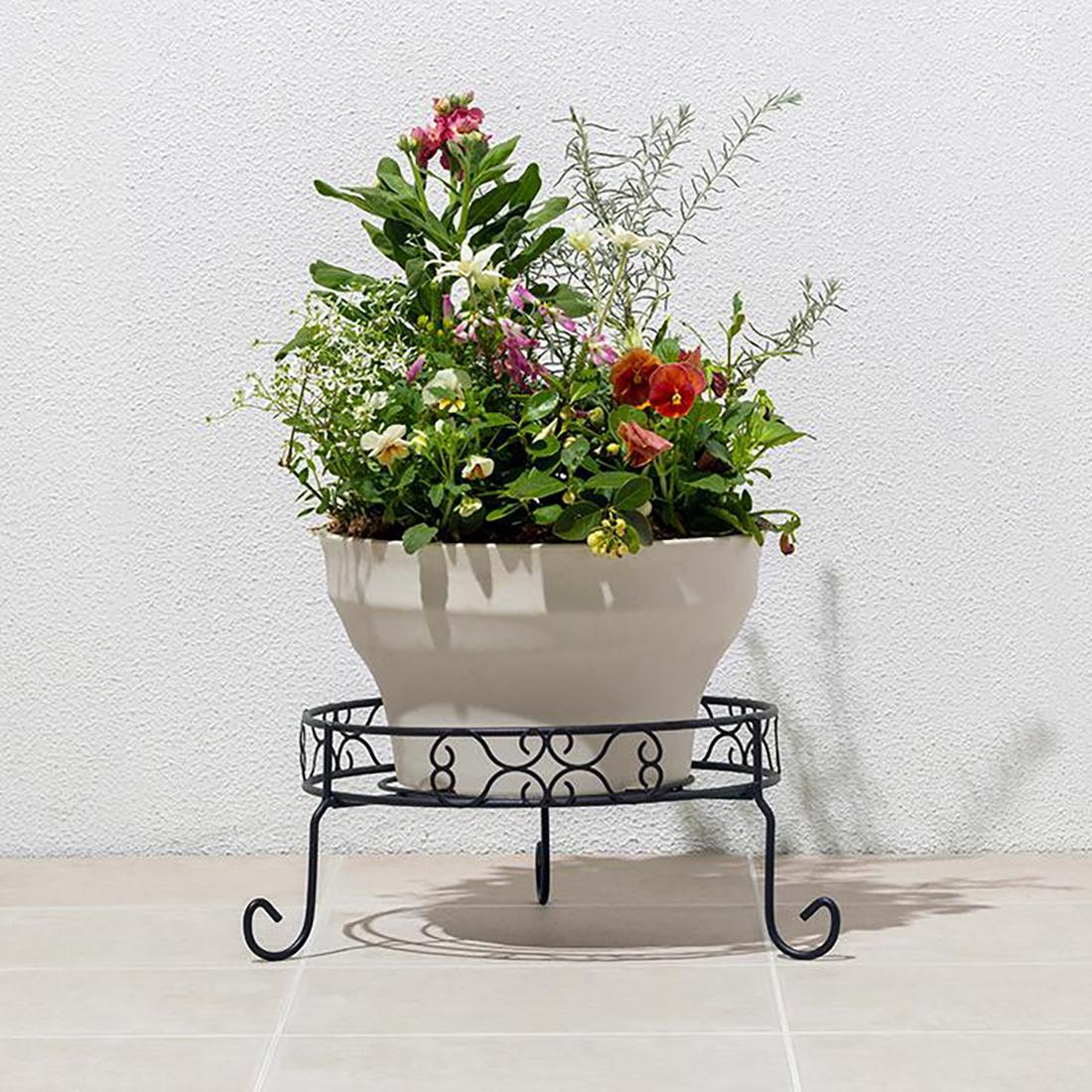 98917100 デザインフラワースタンド ラウンド S 約幅38.5cm×奥行38cm×高さ15cm