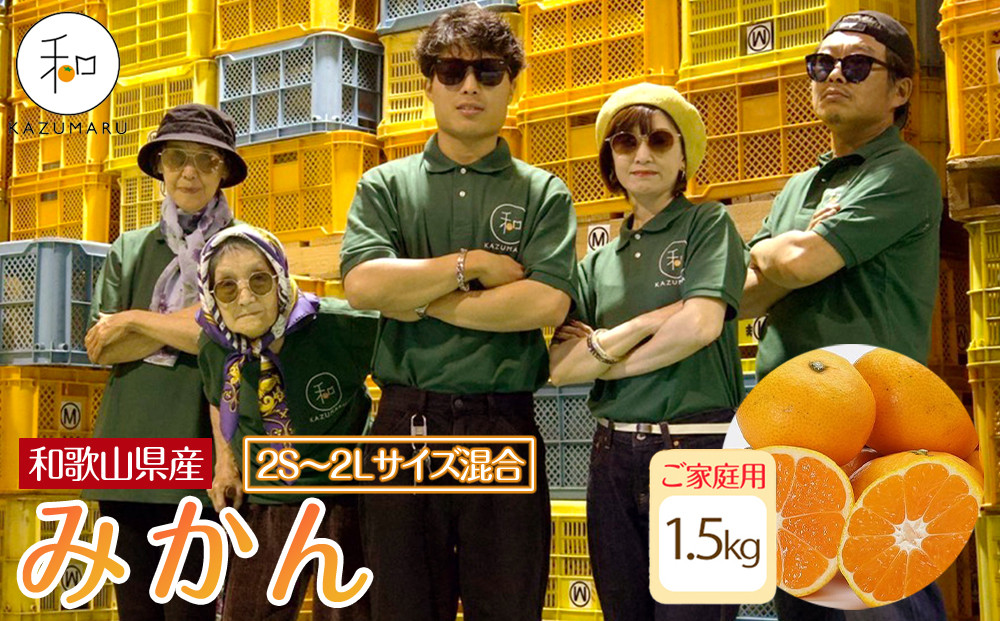 家庭用 森本農園の手選別 みかん 1.5kg 和歌山県産 2S~2Lサイズ混合 ［北海道・沖縄・離島配送不可］［RN6］［2025年11月上旬から順次発送］