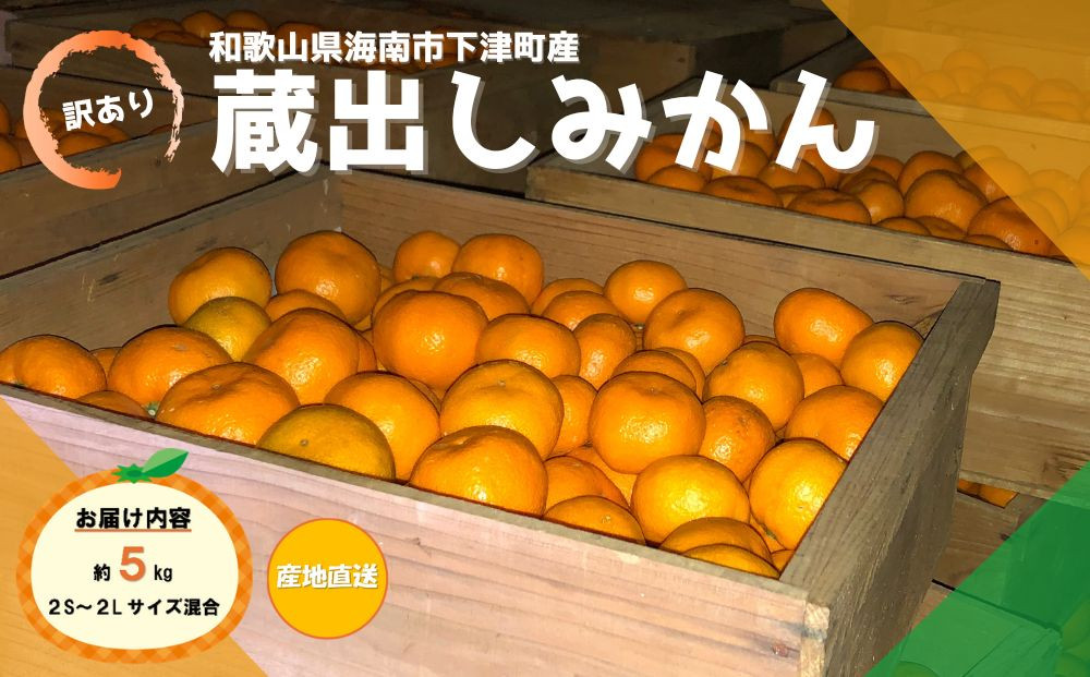 ［先行予約］訳あり 蔵出しみかん 約5kg 2S～2Lサイズ混合［2026年1月10日～31日頃順次発送予定］