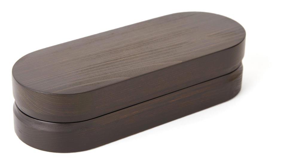 ◇紀州桧弁当箱 タイプ3 DBR ナノコート 弁当包みセット【モクヘン】