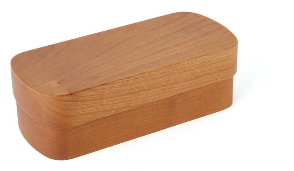 ◇銘木弁当箱 ブラックチェリー ナノコート 弁当包みセット【オハナ】