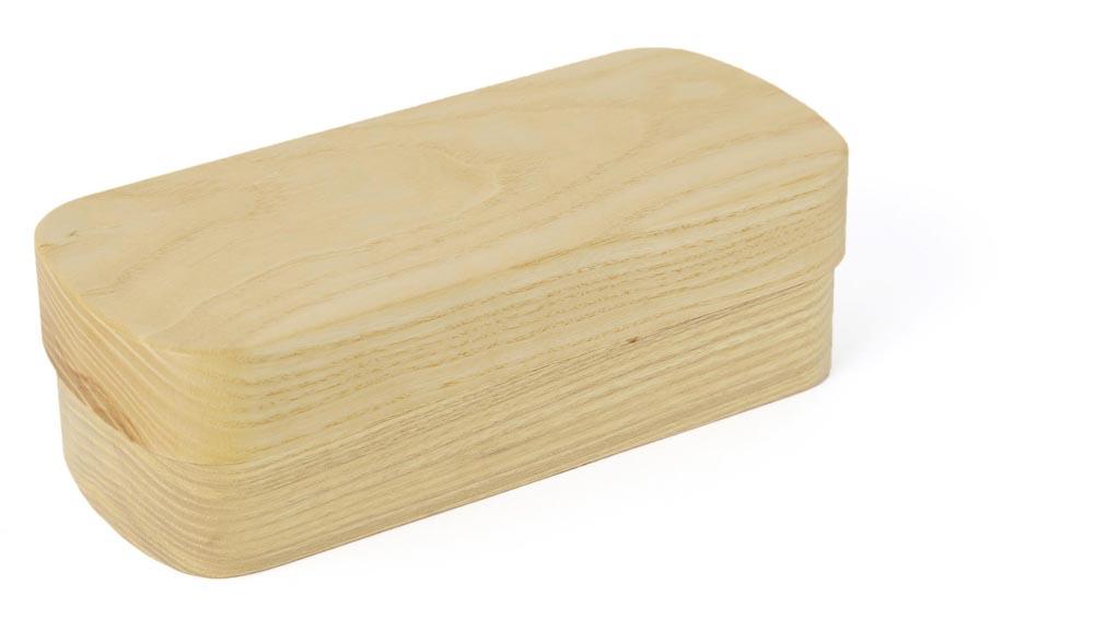 ◇銘木弁当箱 ホワイトアッシュ ナノコート 弁当包みセット【モクヘン】