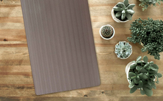 拭ける！洗濯不要！キッチンマット 45×240cm ブラウン【ズボラ】