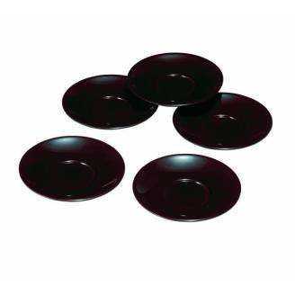 4.0寸 茶托 茶たく 溜塗 5枚組