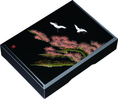 紀州漆器 加伏文庫 黒 飛祥 A4サイズ