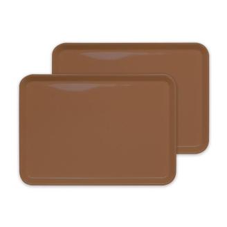 タツクラフト カラフルピノトレー M 33cmブラウン 2枚組