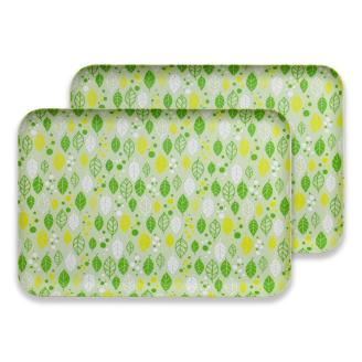 タツクラフト 友禅染和紙トレー L 39cm 2枚セット サマー リーフ グリーン