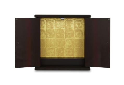 タツクラフト 紀州塗り ミニ仏壇 小 黒柿 木目