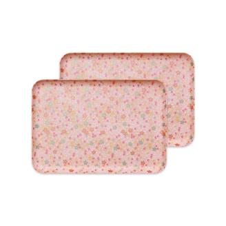 タツクラフト 友禅和紙トレー M 33cm 2枚セット  小花 吹雪