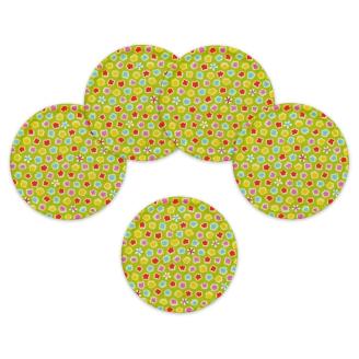 タツクラフト 友禅和紙コースター 5枚セット 桜 金平糖 緑