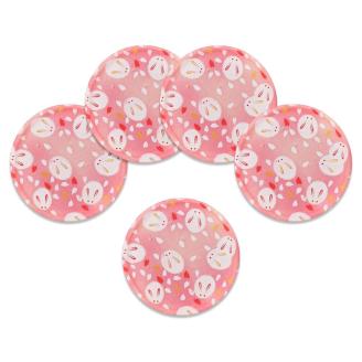 タツクラフト 友禅和紙コースター 5枚セット 桜 雪うさぎ