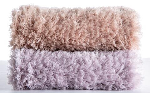 【ふるさと納税限定】ふわふわコスモトロン吸水速乾バスマット２０mm２色セット　縦４５cmX横６０cm