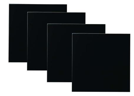 正角折敷4枚組/黒