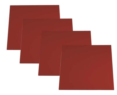 正角折敷4枚組/赤