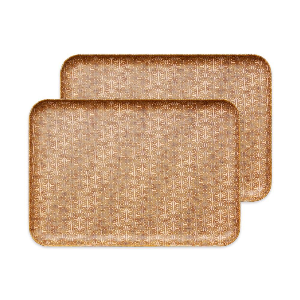 タツクラフト 友禅和紙トレー L 39cm 2枚セット 麻の葉