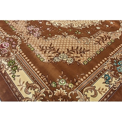 絨毯 ラグマット 2畳 正方形 200×200 洗える 厚手 ボルダー ブラウン