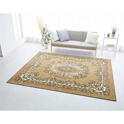 絨毯 ラグマット 3畳 長方形 250×200 洗える 厚手 アスペン ベージュ