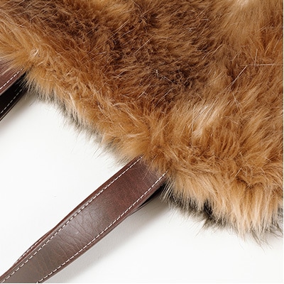 OKADA TEXTILE 切り替えトートバッグ(キャメル×カーキブラウン)