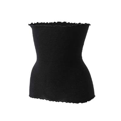 和歌山県産シルク腹巻き2枚セット　ブラック・ホワイト