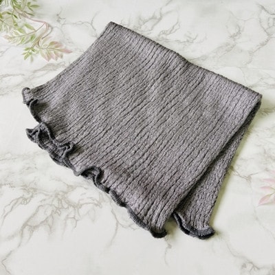 和歌山県産プレミアムシルク腹巻き　シルバーグレー