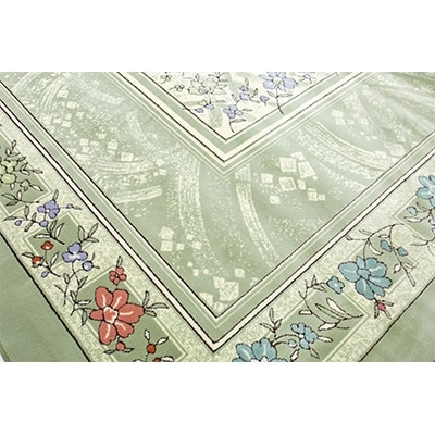 絨毯 ラグマット 3畳 長方形 250×200 洗える 厚手 ブラッサム グリーン