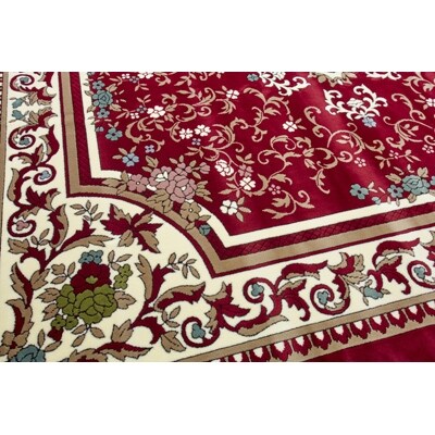 絨毯 ラグマット 3畳 長方形 250×200 洗える 厚手 サンアントニオ エンジ