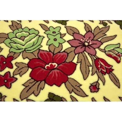 玄関マット 50×80 洗える マット 高級 金華山織 フラワーアレンジ ピンク