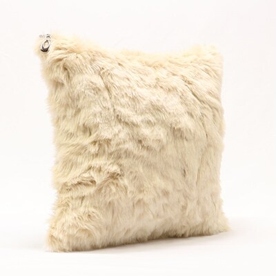 OKADA TEXTILE ミニエコファークッション(ベージュ)