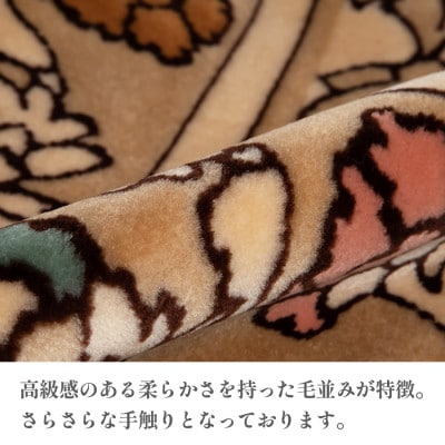 絨毯 ラグマット 3畳 長方形 250×200 洗える 厚手 キャニオン ベージュ