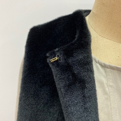 OKADA TEXTILE エコファー切り替え ロングベスト ブラック