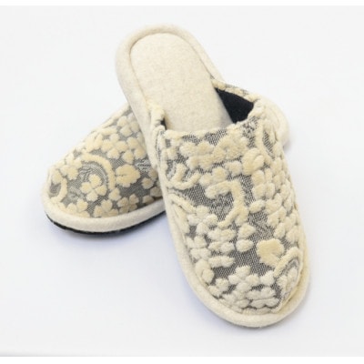 金華山織うだつ型スリッパ　1足　クローバー　ベージュ　