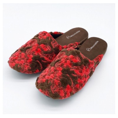 金華山織スリッパ　1足　クローバー　レッド　