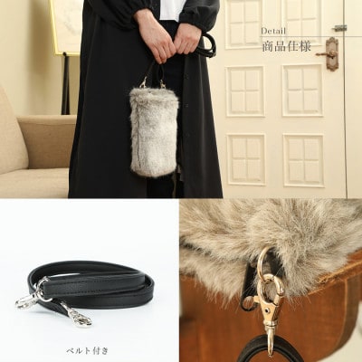 ショルダーバッグ  フェイクファー レディース スマホポケット MM4330 ブラウン