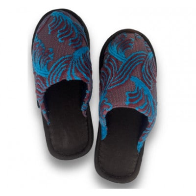 NAKAYA KINKAZAN TEXTILE  金華山スリッパ　フェザー　ブルー　1足