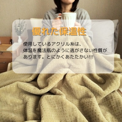 あったかボリューム毛布「ぽかぽか日和」ベージュ
