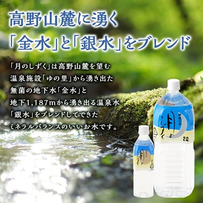 【毎月定期便】ミネラルウォーター　月のしずく2L×6本入 全12回