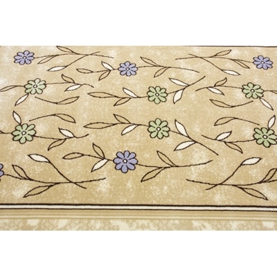 絨毯 ラグマット 3畳 長方形 250×200 洗える  厚手 コスモス ベージュ