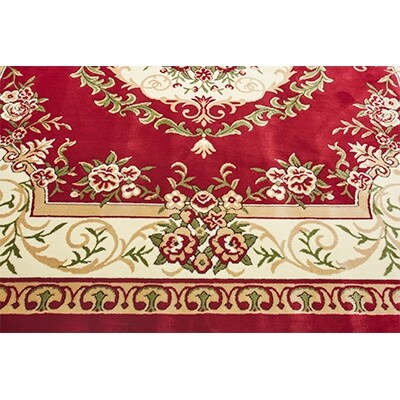 絨毯 ラグマット 3畳 長方形 250×200 洗える 厚手プレミアムローズ エンジ