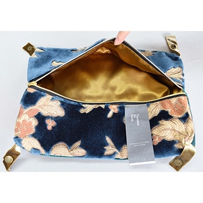 ポーチM【タエナカノヌノ】ブルー　