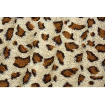 ワンタッチシーツ 敷毛布 シングル ヒョウ柄 アクリル 布団用 洗える ベージュ