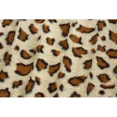 フラットシーツ 敷毛布 シングル ヒョウ柄 アクリル 布団用 洗えるシーツ ベージュ