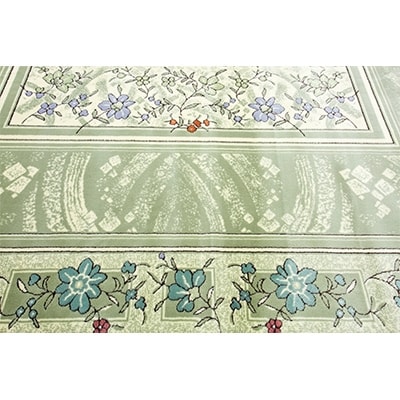 絨毯 ラグマット 3畳 長方形 250×200 洗える 厚手 ブラッサム グリーン