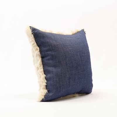 OKADA TEXTILE ミニエコファークッション(ベージュ)