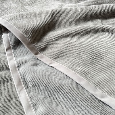 活生綿モノトーン毛布　ライトグレー