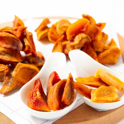 柿のドライフルーツ　味の食べ比べセット(ひらたねなし柿100g×2袋　富有柿100g×2袋)