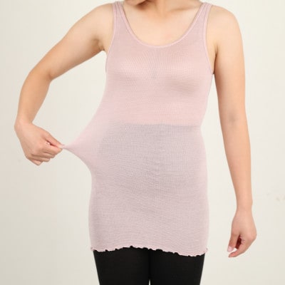 シルクタンクトップ型腹巻き 冷え予防 インナー  ブラック