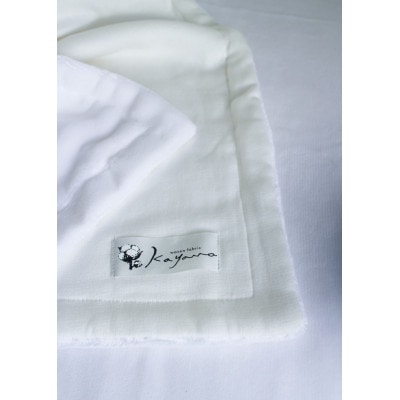 cotton snow 6重ガーゼとコットンパイルのリバーシブル ブランケット ホワイト