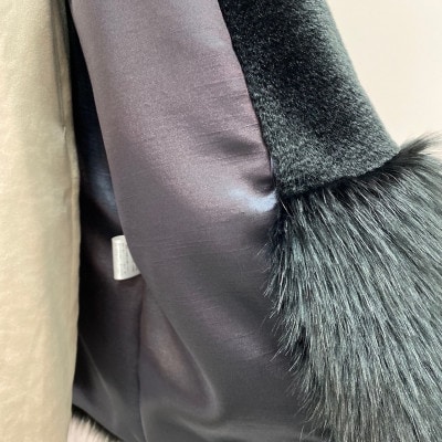 OKADA TEXTILE エコファー切り替え ロングベスト ブラック