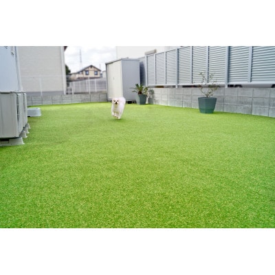 ガーデニングや庭の景観改善に使用　雑草を防ぎ草抜き作業を軽減　枯草が混じる冬の人工芝防草シート